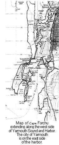 Map of  Cape Forchu Nova Scotia